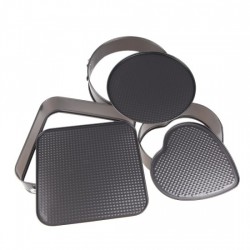 SET 3 TAVI PENTRU PRAJITURI, CU BAZA DETASABILA, FORME DIFERITE SET 3 TAVI PENTRU PRAJITURI, CU BAZA DETASABILA, FORME DIFERITE
