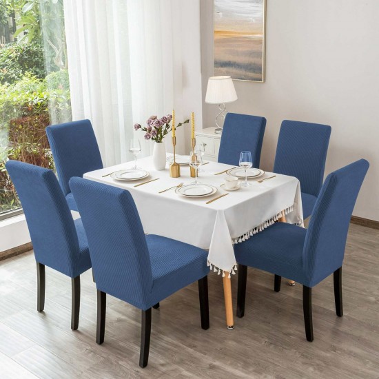 SET 6 HUSE PENTRU SCAUNE LYCRA - ALBASTRU SET 6 HUSE PENTRU SCAUNE LYCRA - ALBASTRU