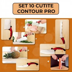 SET BUCATARIE 10 CUTITE CONTOUR PRO +TOCATOR BAMBUS + APARAT PENTRU INDEPARTAT SOLZII DE PESTE SET BUCATARIE 10 CUTITE CONTOUR PRO +TOCATOR BAMBUS + APARAT PENTRU INDEPARTAT SOLZII DE PESTE