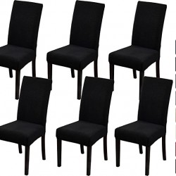 SET 6 HUSE PENTRU SCAUNE LYCRA - NEGRU SET 6 HUSE PENTRU SCAUNE LYCRA - NEGRU