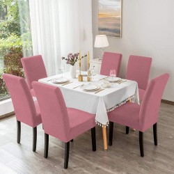 SET 6 HUSE PENTRU SCAUNE LYCRA - ROZ PRAFUIT