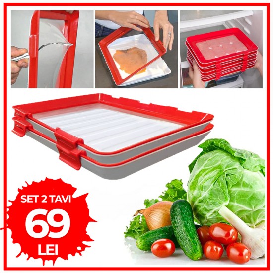 SET 2 TAVI PENTRU PASTRAREA ALIMENTELOR PROASPETE SET 2 TAVI PENTRU PASTRAREA ALIMENTELOR PROASPETE