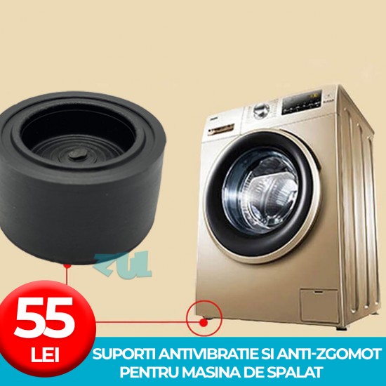 SET 4 X SUPORT ANTIVIBRATIE SI ANTI-ZGOMOT PENTRU MASINA DE SPALAT - NEGRU SET 4 X SUPORT ANTIVIBRATIE SI ANTI-ZGOMOT PENTRU MASINA DE SPALAT - NEGRU