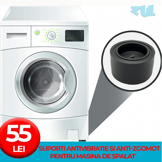 SET 4 X SUPORT ANTIVIBRATIE SI ANTI-ZGOMOT PENTRU MASINA DE SPALAT - NEGRU SET 4 X SUPORT ANTIVIBRATIE SI ANTI-ZGOMOT PENTRU MASINA DE SPALAT - NEGRU