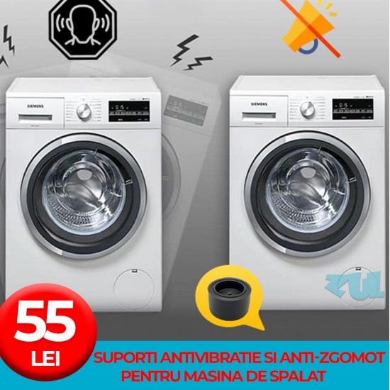 SET 4 X SUPORT ANTIVIBRATIE SI ANTI-ZGOMOT PENTRU MASINA DE SPALAT - NEGRU SET 4 X SUPORT ANTIVIBRATIE SI ANTI-ZGOMOT PENTRU MASINA DE SPALAT - NEGRU