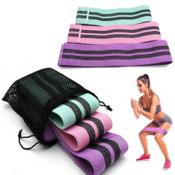 Set 3 benzi elastice pentru antrenarea muschilor Set 3 benzi elastice pentru antrenarea muschilor
