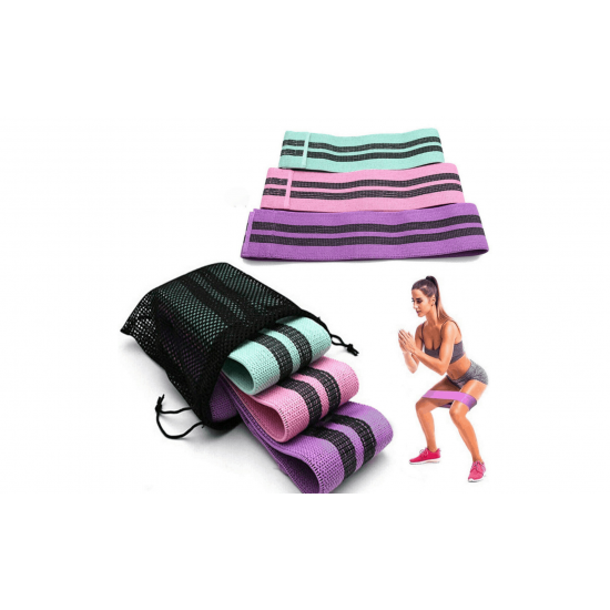 Set 3 benzi elastice pentru antrenarea muschilor Set 3 benzi elastice pentru antrenarea muschilor