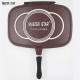 Tigaie Doubletta Grill Premium, interior marmura antiaderenta, Master Star 36 cm
