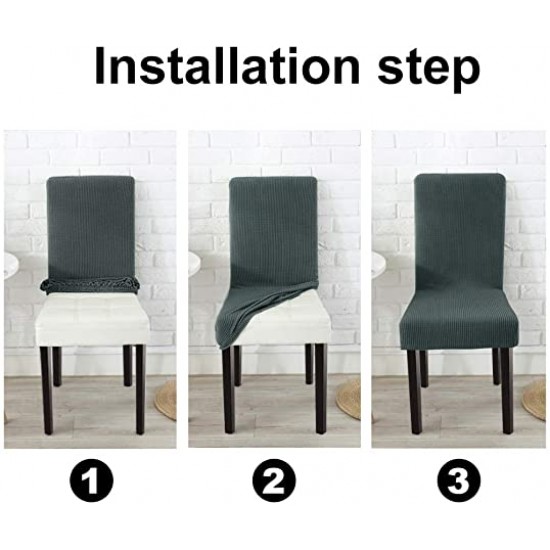 SET 6 HUSE PENTRU SCAUNE LYCRA - GRI INCHIS SET 6 HUSE PENTRU SCAUNE LYCRA - GRI INCHIS