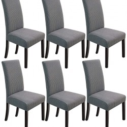 SET 6 HUSE PENTRU SCAUNE LYCRA - GRI DESCHIS SET 6 HUSE PENTRU SCAUNE LYCRA - GRI DESCHIS