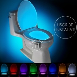 Dispozitiv LED pentru vasul de toaleta, cu senzor infrarosu