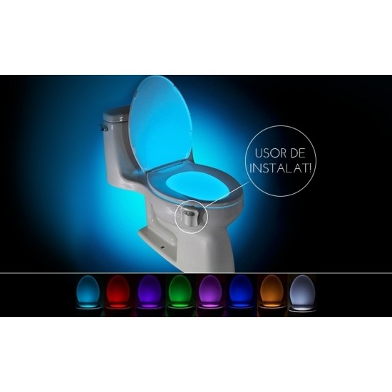 Dispozitiv LED pentru vasul de toaleta, cu senzor infrarosu Dispozitiv LED pentru vasul de toaleta, cu senzor infrarosu