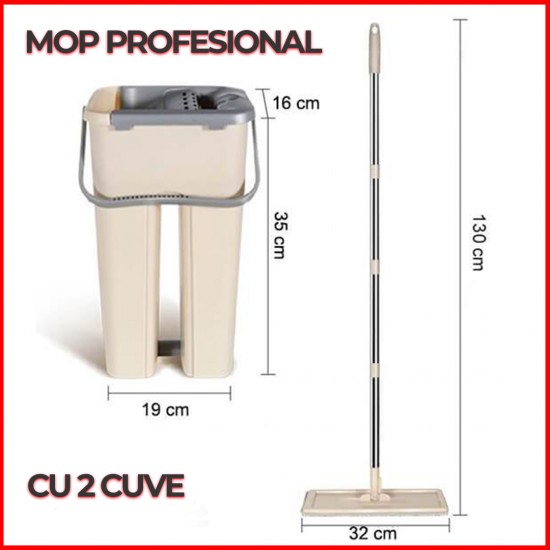 Mop profesional cu doua cuve de spalare - SCRATCH Mop profesional cu doua cuve de spalare - SCRATCH