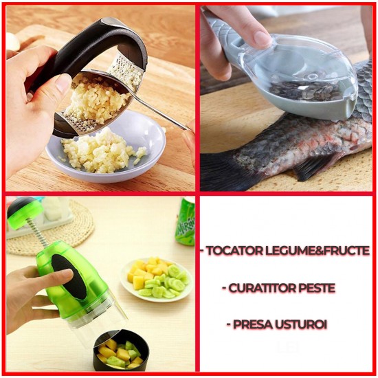 SET BUCATARIE - TOCATOR LEGUME&FRUCTE + PRESA USTUROI + CURATITOR PESTE SET BUCATARIE - TOCATOR LEGUME&FRUCTE + PRESA USTUROI + CURATITOR PESTE
