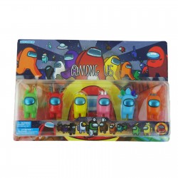Set de 6 figurine Among Us. multicolor, 8 cm